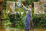 Berthe Morisot Peasant Hanging out the Washing painting